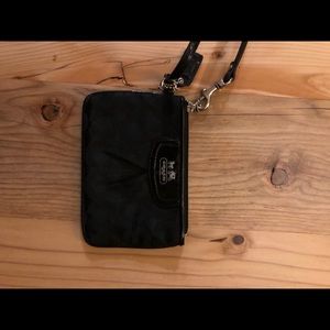 Black coach wristlet